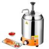 VEVOR Electric Cheese Dispenser with Pump, 2.4L Commercial Hot Fudge Warmer, Stainless Steel Pump Dispenser