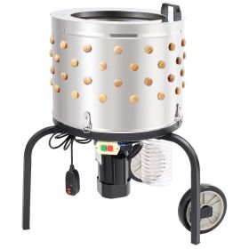 VEVOR Chicken Plucker Machine, Feather Plucker with 20-inch Stainless Steel Drum, Defeathering Equipment with 108 Soft Fingers