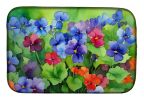 Illinois Violet in Watercolor Dish Drying Mat Absorbent Dish Drying Mat Pad for Kitchen Counter Dish Drainer Mat for Countertop, 14 x 21", Multicolor