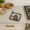 Black and Tan Tibetan Mastiff Vegetables Pair of Pot Holders Pair 7.5x7.5 Quilted Insulated Hot Pads Decorative Kitchen Gift Made in USA