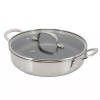 Better Chef 10-Inch 3-Ply Stainless Steel Nonstick Deep Fry Pan with Lid