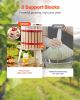 VEVOR 3.2 Gal/12L Fruit Wine Press, Solid Wood Basket with 8 Blocks, Heavy Duty Manual Juice Maker