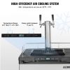 VEVOR Beer Kegerator, Dual Tap Draft Beer Dispenser, Full Size Keg Refrigerator With Shelf, CO2 Tank(No Gas), Drip Tray & Rail