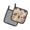Shar Pei Vegetables Pair of Pot Holders Pair 7.5x7.5 Quilted Insulated Hot Pads Decorative Kitchen Gift Made in USA