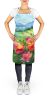 Iowa Wild Prairie Roses in Watercolor Apron Cooking Kitchen Server Baking Crafts Gardening for Adult Women Men, Unisex, Large, Multicolor