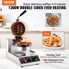 VEVOR Commercial Waffle Maker, 1 Piece per Batch, 1300W Round Waffle Iron
