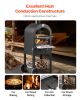 VEVOR Outdoor Pizza Oven, 12" Pellet Fire Ovens, 2-Layer Pizza Oven Wood Fired, Wood Burning Outdoor Pizza-Oven with 2 Removable Wheels