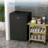 HOMCOM Upright Freezer, 3.0 Cubic Feet Compact Mini Freezer with Reversible Single Door and Adjustable Thermostat, Small freezer for Home, Dorm