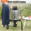 VEVOR Chicken Plucker Machine, Feather Plucker with 20-inch Stainless Steel Drum, Defeathering Equipment with 108 Soft Fingers