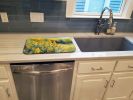 Nebraska Goldenrod in Watercolor Dish Drying Mat Absorbent Dish Drying Mat Pad for Kitchen Counter Dish Drainer Mat for Countertop, 14 x 21"