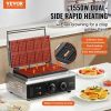 VEVOR Commercial Waffle Maker, 10PCS Rectangle Waffle Baker Machine, 1550W Non-Stick Stainless Steel Belgian Waffle Iron with Temp and Time Control