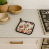 Red Whippet Vegetables Pair of Pot Holders Pair 7.5x7.5 Quilted Insulated Hot Pads Decorative Kitchen Gift Made in USA