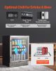 VEVOR Beverage Refrigerator Cooler, 154 Can Beverage Fridge, Mini Fridge with Glass Door, Adjustable Shelves, Digital Temperature Control