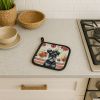 Standard Schnauzer Vegetables Pair of Pot Holders Pair 7.5x7.5 Quilted Insulated Hot Pads Decorative Kitchen Gift Made in USA