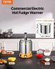 VEVOR Electric Cheese Dispenser with Pump, 2.4L Commercial Hot Fudge Warmer, Stainless Steel Pump Dispenser