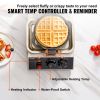 VEVOR Commercial Waffle Maker, 1 Piece per Batch, 1300W Round Waffle Iron