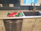 Alabama Camellia in Watercolor Dish Drying Mat Absorbent Dish Drying Mat Pad for Kitchen Counter Dish Drainer Mat for Countertop, 14 x 21", Multicolor