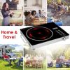 Portable Electric Single Burner Cooktop 3500W 110V, Heat-Resistant Glass Surface (Easy to Clean) with Side Handles