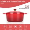 Dutch Oven,Dutch Oven Pot with Lid,3 QT Enamel Dutch Ovens with Dual Handles,Cast Iron Pot for Braiser,Cooking,Gifts for Family