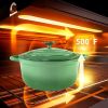 Dutch Oven,Dutch Oven Pot with Lid,3 QT Enamel Dutch Ovens with Dual Handles,Cast Iron Pot for Braiser,Cooking,Gifts for Family