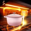 Dutch Oven,Dutch Oven Pot with Lid,3 QT Enamel Dutch Ovens with Dual Handles,Cast Iron Pot for Braiser,Cooking,Gifts for Family